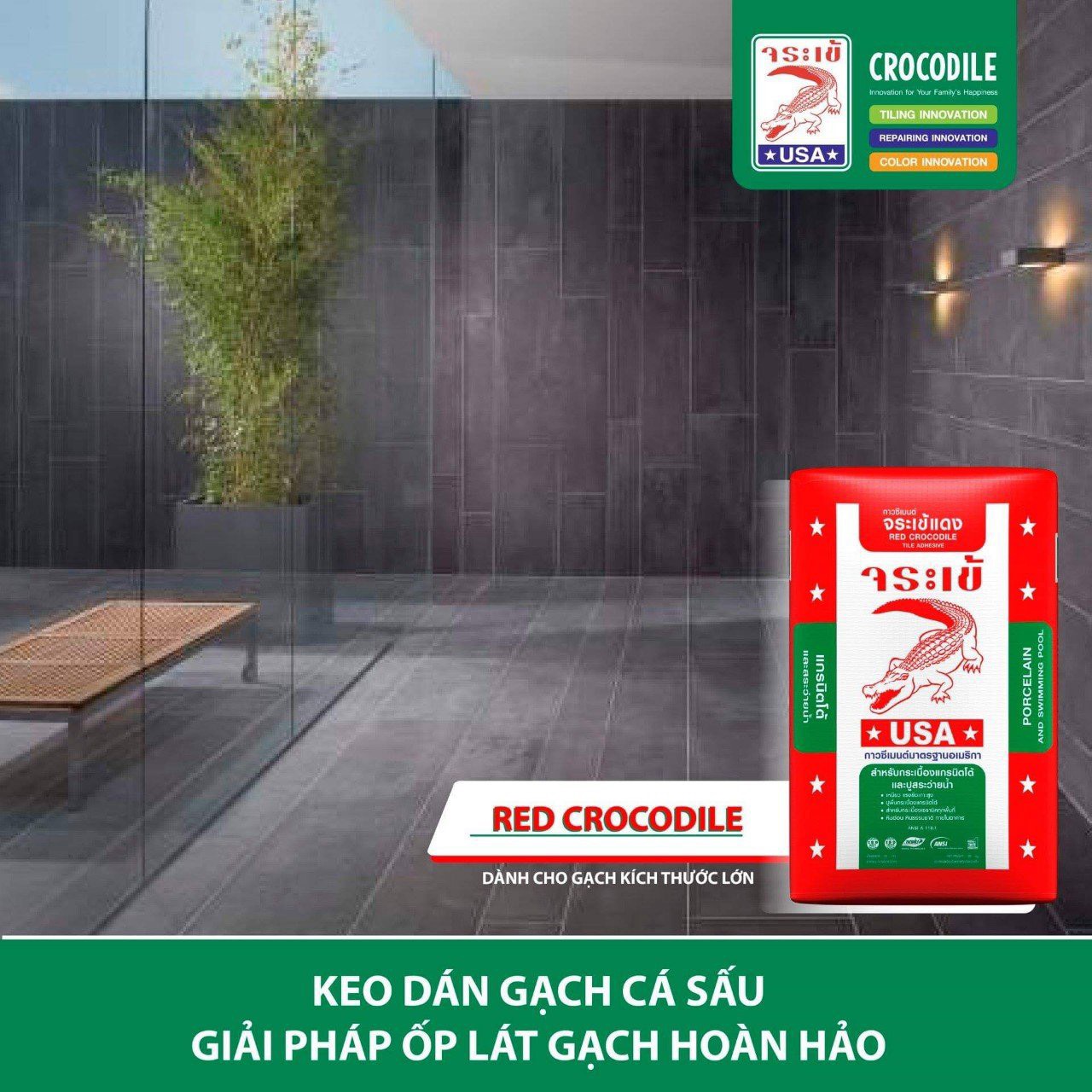 Keo Dán Gạch Red Crocodile Keo Dán Gạch Red Crocodile